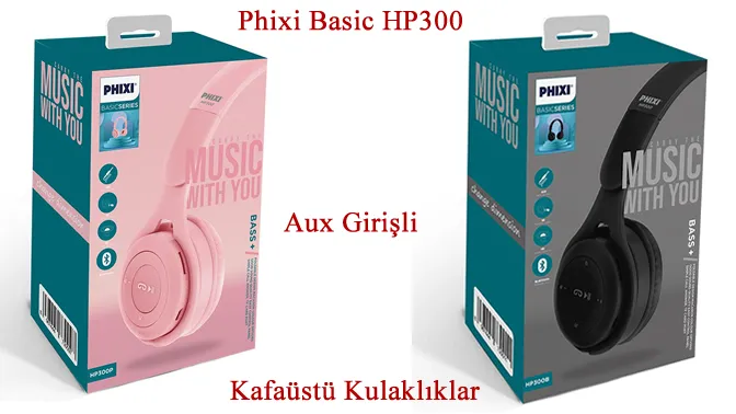 Phixi Basic HP300 Aux Girişli Kafaüstü Kulaklık